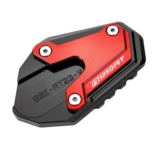 Seitenständer Fuß Unterlage Motorrad-Seitenständerplatte Für B&MW R1250RT R 1250RT R1250 RT 2018–2024, Ständer, Fußseitenständer, Verlängerung, Stützplatte, Pad Motorrad Ständer Fußpolster(Rot 1) von DTASMBD