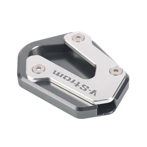 Seitenständer Fuß Unterlage Motorrad-Ständer-Fußpolster Für Suzuki V-Strom 650 V-Strom 650XT DL650 DL 650 2004–2022, Seitenständer-Platten-Pad, Stützplatten-Extender Motorrad Ständer Fußpolster(Titan) von DTASMBD