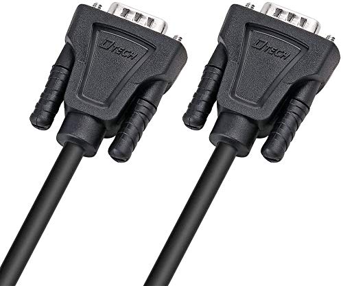 DTECH DB9 RS232 Serielles Kabel Stecker zu Stecker Null Modemkabel Volle Handshake 7-Draht-Frequenzweiche für Datenkommunikation (10 Fuß, schwarz) von DTECH
