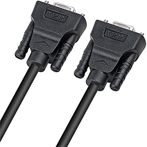 DTech DB9 RS232 Serienkabel Buchse zu Buchse Null Modem kabel Volle Handshake 7 Draht Frequenz weiche für die Datenkommunikation (1,5 Fuß, schwarz) von DTech