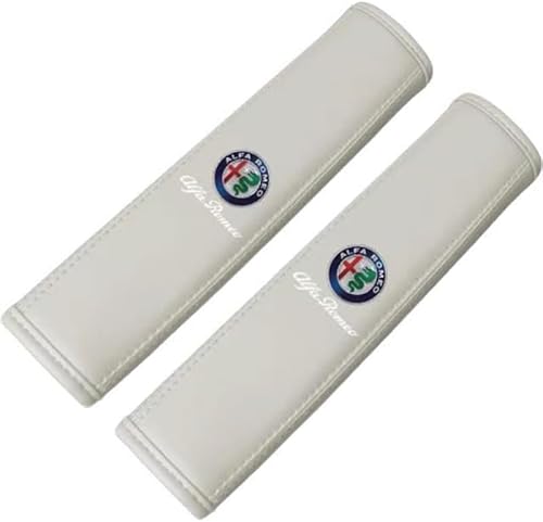 DTERNITOU 2 Stück Auto Gurtpolster für Alfa Romeo Junior, Auto-Sicherheitsgurtbezüge Premium Gurtpolster Schulterpolster für Auto-Innenzubehör Sicherheitsgurt,White DTERNITOU 2 Stück Auto Gurtpolster für Alfa Romeo Junior, Auto-Sicherheitsgurtbezüge Premium Gurtpolster Schulterpolster für Auto-Innenzubehör Sicherheitsgurt,White von DTERNITOU
