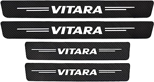 DTERNITOU 4 Stück Auto Einstiegsleisten Schutz für Suzuki Vitara, Auto Carbon Fiber Einstiegsleisten Türschweller Auto Einstiegsleisten Schutz Folie von DTERNITOU