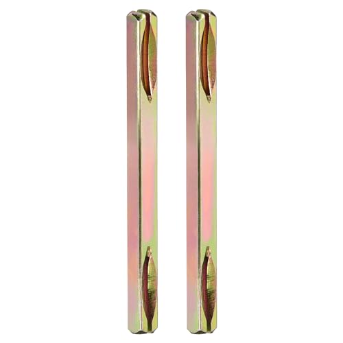 DTGN 110mmx25mm(LxT) Türknaufspindel - 2er Pack - Geeignet für die meisten Schlossknauf-Türknaufe - Eisen Vierkant-Antrieb System Spindel Ersatz Türgriff Spindelstange - Golden von DTGN