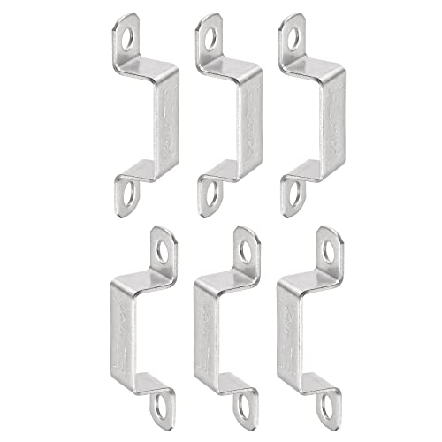 DTGN 18mmx41.5mm(InnenHxInnenB) U Geformt Stütze Anschluss Klammer - 6Pack - Gut für Haus Rohrleitung Befestigung - 304 Edelstahl Tür Geschlossen Stange Halterung von DTGN