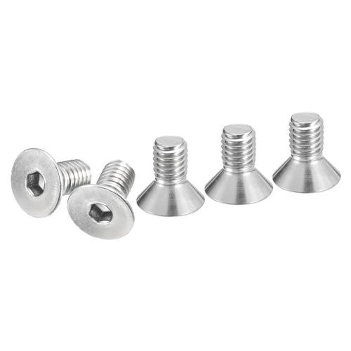 DTGN 3/8-16 x 3/4" Sechskantschrauben mit Flachkopf, 10er Packung aus 304 Edelstahl, Vollgewinde, Senkkopfschrauben von DTGN