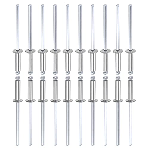 DTGN 3.2mm x 12mm (DxL) Blindnieten - 100Pack - Gut für Maschine Verbindung - 304 Edelstahl Kuppel Offenes Ende Niet von DTGN