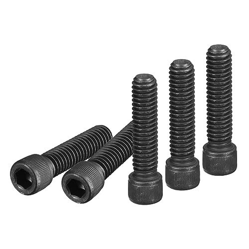 DTGN 5/16-18x1-1/4" (DxH) Sechskantschraube mit Innensechskantkopf - 20er Pack - Geeignet für Möbelbefestigungen - Vollgewinde 12.9 Kohlenstoffstahl Rundkopf Sechskantschrauben von DTGN