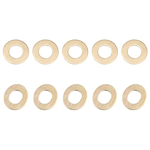 DTGN 6.3mmx12mmx1.5mm(IDxADxT) Flach Messing Versiegelung Unterlegscheibe - 20Pack - Gut für Industrieanlagen M6 Schrauben - Messing Flach Ring Dichtungen von DTGN