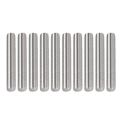 DTGN M10x1.5x60mm(DxPxL) Gewindestange - 20er Pack - Gut für Maschinen - Gewindestange aus 304 Edelstahl mit Rechtsgewinde - Silber von DTGN