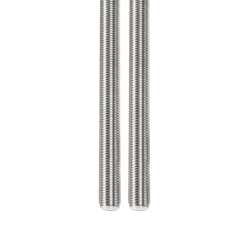 DTGN M12x1.75x200mm(DxPxL) Gewindestange - 2er Pack - Gut für Maschinen - Gewindestange aus 304 Edelstahl mit Rechtsgewinde - Silber von DTGN
