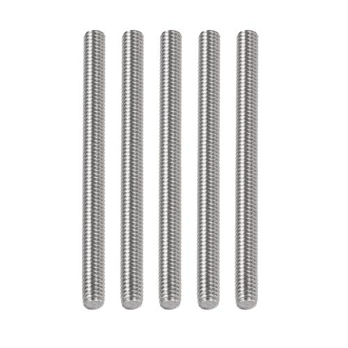 DTGN M4x0.7x60mm(DxPxL) Gewindestange - 5er Pack - Gut für Maschinen - Gewindestange aus 304 Edelstahl mit Rechtsgewinde - Silber von DTGN