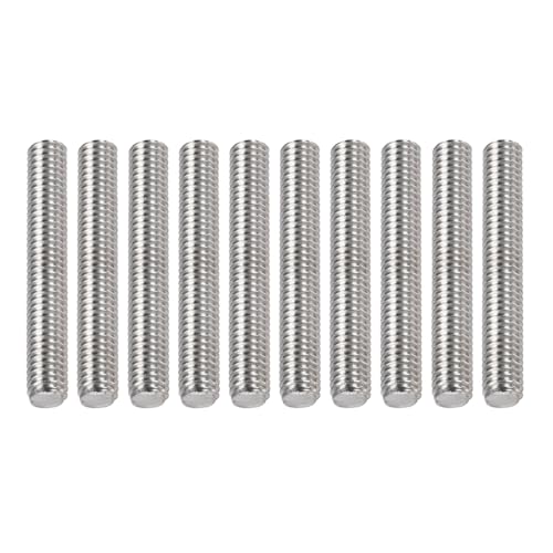 DTGN M6x1x40mm(DxPxL) Gewindestange - 15er Pack - Gut für Maschinen - Gewindestange aus 304 Edelstahl mit Rechtsgewinde - Silber von DTGN