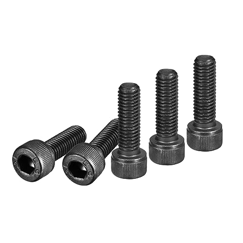 DTGN M8x25mm Sechskantschrauben mit Innensechskant, 25 Stück, Legierter Stahl der Güteklasse 12.9, Metrisches Gewinde, Schwarze Oxidbeschichtung, Vollgewinde von DTGN