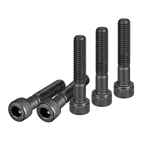 DTGN M8x40mm Sechskantschrauben mit Innensechskant, 20 Stück, Legierter Stahl der Güteklasse 12.9, Metrisches Gewinde, Schwarz beschichtet, UNC-Gewinde teilweise Gewinde von DTGN
