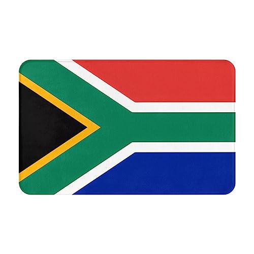DTGPRO Fußmatte mit Südafrika-Flagge, 49 x 80 cm, für drinnen und draußen, saugfähig und rutschfest, pflegeleicht. von DTGPRO