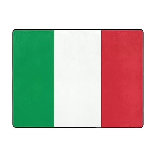 Teppich mit italienischer Flagge. 160 x 120 cm, große Größe, weiche Haptik, Wohnzimmerteppich, Schlafzimmer, Fußmatten, Heimdekoration. von DTGPRO