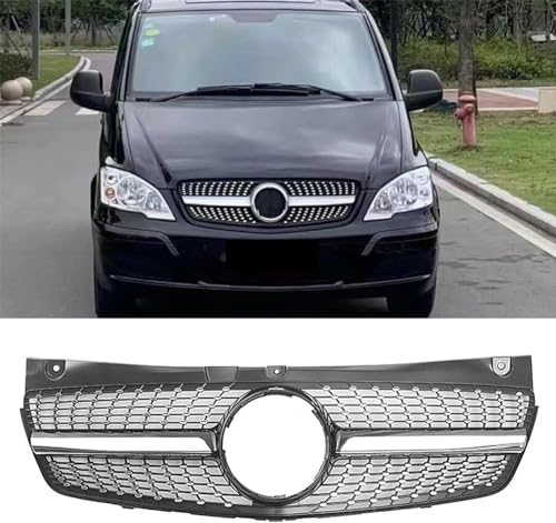 DTGTEX Auto Vordere Stoßstange Kühlergrill für Benz W639 Viano Vito 2011-2014, Schwarz, Sportliches Design, Einfache Installation, Schützt Motorraum DTGTEX Auto Vordere Stoßstange Kühlergrill für Benz W639 Viano Vito 2011-2014, Schwarz, Sportliches Design, Einfache Installation, Schützt Motorraum von DTGTEX