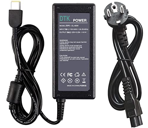 DTK Ladegerät für Lenovo Netzteil 65W 20V 3,25A Laptop Ladekabel für Lenovo ThinkPad T440 T440s X270 G70 G710 IdeaPad Flex 2 3 Yoga 11 11S Adlx65nlc3a AC Adapter 11mm*5,0mm von DTK