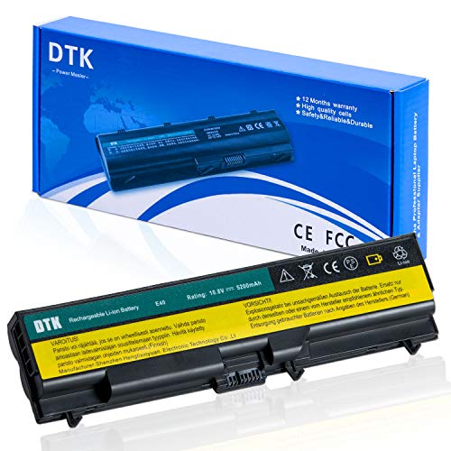 DTK Notebook Laptop Akku für Lenovo IBM Thinkpad Sl410 Sl410k Sl510 T410 T410i T420 T510 T510i T520 E40 E50 E420 E520 Series Laptop Battery Thinkpad W510 W520 Notebook Battery【10.8V 5200MAh】 von DTK