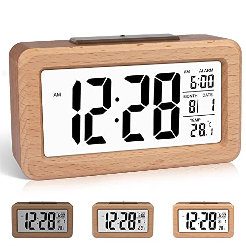 LCD Wecker mit Temperatur Ewiger Kalender Elektronischer Wecker leuchtende Uhr 