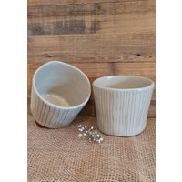 Keramikbecher 2Er-Set | Kaffeepott Teepott Handgemacht Zweiteiliges Set von DTKeramik