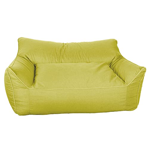 DTLEO Sitzsack Bezug Premium-Leinen Riesen-Sitzsack-Hülle für Kinder und Erwachsene (ohne Füllung), Bean Bag Sofabezug Bezüge Abdeckung,Grün,140 * 90 * 70CM von DTLEO