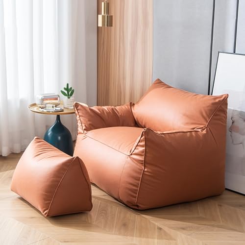 DTLEO Sitzsack Hülle Indoor Sitzsack Außenbezug aus wasserdichtes technisches (ohne Füllung) für Jugendliche und Erwachsene,Braun von DTLEO