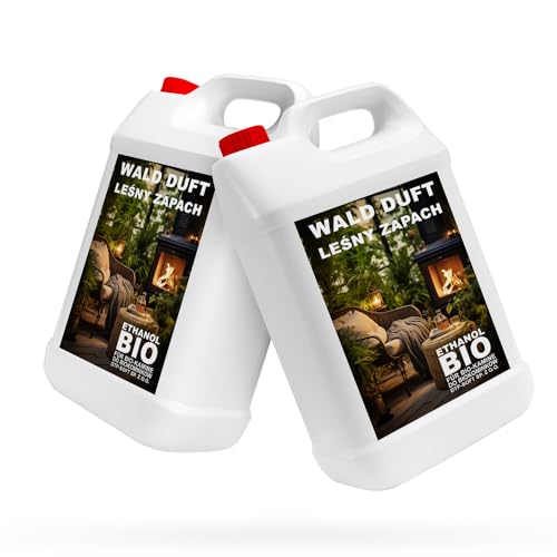 2X5 Liter Bioethanol Premium 100% fürAlkohol für Kamin (WALDGERUCH, 10L) von DTP-SOFT