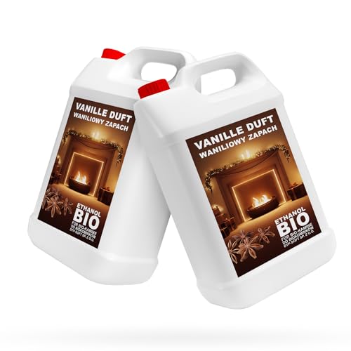2x5 Liter Bioethanol Premium 100% fürAlkohol für Kamin (VANILLEDUFT, 10L) von DTP-SOFT