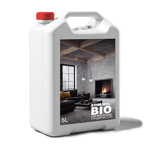 5 Liter Bioethanol Premium 100% fürAlkohol für Kamin (Bioethanol Premium, 5L) von DTP-SOFT