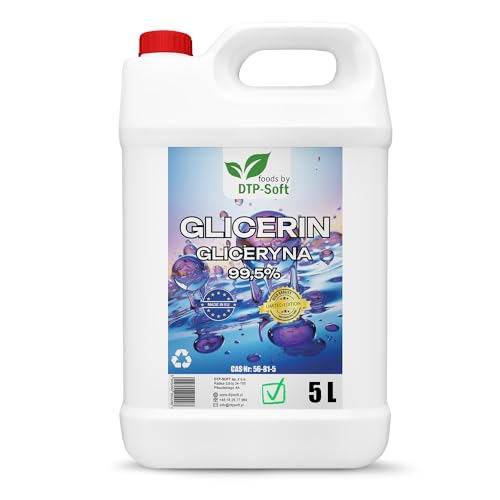 Glycerin Glyzerin 99,5% Pharmaqualität E422 Flasche rein pflanzlich | Liter | (5000ml 5liter) von DTP-SOFT
