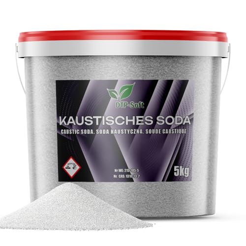 Natriumhydroxid | Kaustisches Soda 99,9% | Natronlauge | Reiniger, NaOH | Rohrreiniger | Industrie | Labor | Rohrreiniger | Natriumhydroxid im Eimer (3, Kilogramm) von DTP-SOFT