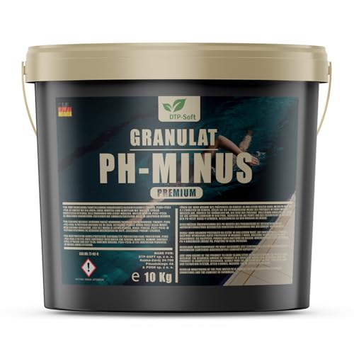 pH- pH Minus Granulat Eimer pH Wert Senker pH-Senkung Pool Schwimmbad Premium | ph Minus für Pool | ph Minus Pool granulat | ph senker Pool | Pool ph Minus | Pool zubehör (2, Kilogramm) von DTP-SOFT