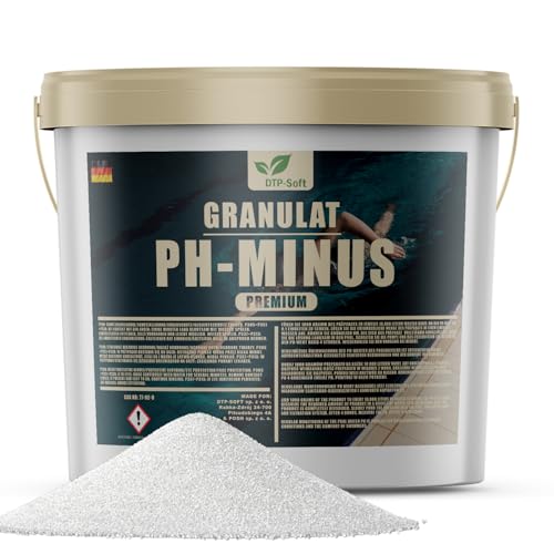 pH- pH Minus Granulat Eimer pH Wert Senker pH-Senkung Pool Schwimmbad Premium | ph Minus für Pool | ph Minus Pool granulat | ph senker Pool | Pool ph Minus | Pool zubehör (5KG) von DTP-SOFT