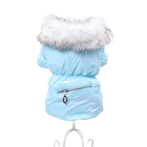 Outdoor Wind- Und Wasserdicht Haustier Einfarbig Pu-Lederjacke Mantel Für Hunde Und Katzen Mit Reißverschlusstasche Design Jacke Kleidung Haustier Hoodie Winter Warme Haustierkleidung K von DTREEL