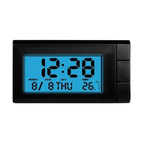 DTREELS Auto Elektronische Uhr Thermometer Temperaturanzeige LCD Uhr Selbstklebende Uhr Auto Y4C3 Auto Digital Ornamente von DTREELS