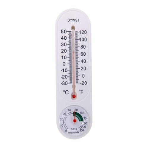 DTREELS Genaues Raumthermometer Innen und Außen, Wandthermometer Luftfeuchtigkeitsmesser, Einfach aufzuhängen und abzulesen Genaues Wandthermometer, Kann als Gewächshausthermometer oder Home Office von DTREELS