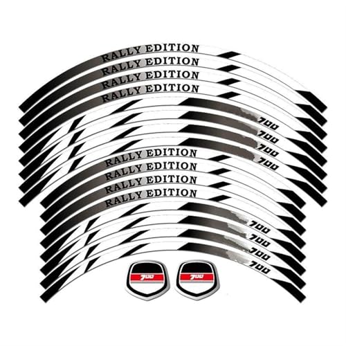 DTSGCX Aufkleber-Set Motorrad-Radaufkleber, Reflektierende Aufkleber Für Y&amaha Für Tenere 700 18 Und 21 Zoll, Felgenaufkleber, Streifen, Teile(Style 4) von DTSGCX