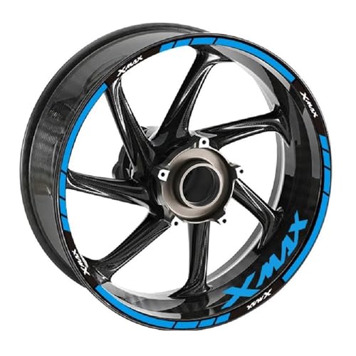DTSGCX Aufkleber-Set Reflektierender Motorrad-Radaufkleber, Felgenaufkleber, Streifenband, Zubehör Für Y&amaha X-MAX Xmax 125 250 300 400(Style 3) von DTSGCX