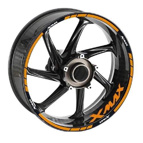 DTSGCX Aufkleber-Set Reflektierender Motorrad-Radaufkleber, Felgenaufkleber, Streifenband, Zubehör Für Y&amaha X-MAX Xmax 125 250 300 400(Style 6) von DTSGCX