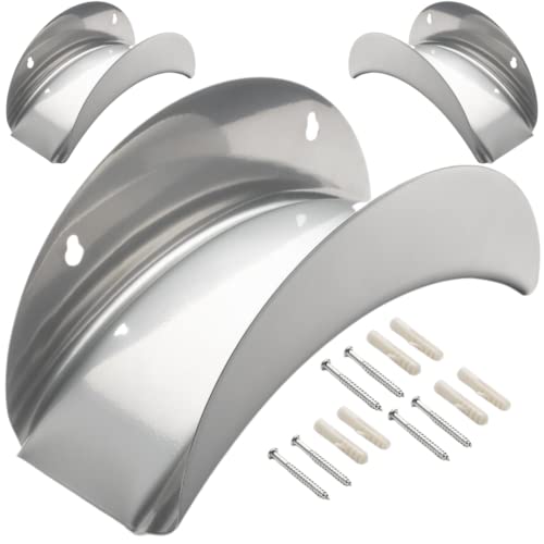 Schlauchhalter Gartenschlauchhalter Metall Wandschlauchhalter Schlauchhalterung rostfreies Schlauchgestell inkl. Schrauben und Dehnschraube (3X Set) von DTU24