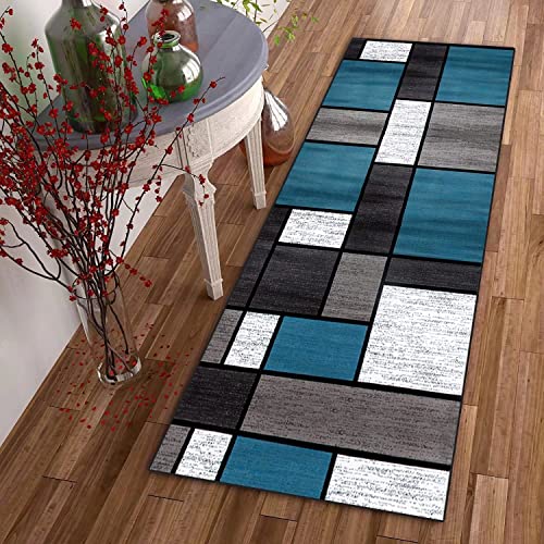 DTUQYX Läufer Lang Flur rutschfest Teppich Küche 50 x 80CM, Polyester Waschbar und Dauerhaft, Schlafzimmer Muster Carpet, für Wohnzimmer Büro Esszimmer, Anpassbar Teppichläufer Meterware von DTUQYX