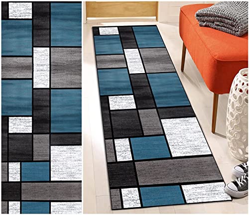 DTUQYX Teppich Läufer Flur Küche rutschfest 40 x 120CM, Polyester Waschbar und Dauerhaft, Schlafzimmer Muster Carpet, für Wohnzimmer Büro Esszimmer, Anpassbar Teppichläufer Meterware von DTUQYX