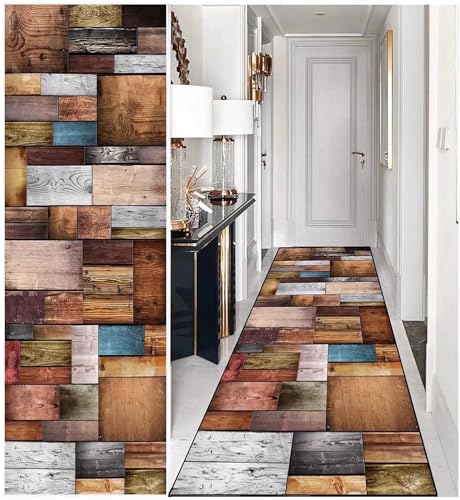 DTUQYX Teppich Läufer Flur Küche rutschfest Waschbar 80 x 200CM, Polyester Waschbar und Dauerhaft, Schlafzimmer Muster Carpet, für Wohnzimmer Büro Esszimmer, Anpassbar Teppichläufer Meterware DTUQYX Teppich Läufer Flur Küche rutschfest Waschbar 80 x 200CM, Polyester Waschbar und Dauerhaft, Schlafzimmer Muster Carpet, für Wohnzimmer Büro Esszimmer, Anpassbar Teppichläufer Meterware von DTUQYX