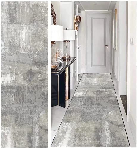 DTUQYX Läufer Lang Flur rutschfest Teppich Küche 80 x 100CM, Polyester Waschbar und Dauerhaft, Schlafzimmer Muster Carpet, für Wohnzimmer Büro Esszimmer, Anpassbar Teppichläufer Meterware von DTUQYX