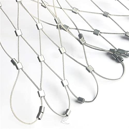 DTVEW 304 Edelstahl-Seilgeflecht Kann In Größe, Maschendrahtzaun, Sicherheitsseilnetze, Weidezaunlitze, Wire Mesh (Color : X, Size : 1.5x2m/4.9x6.6ft) von DTVEW