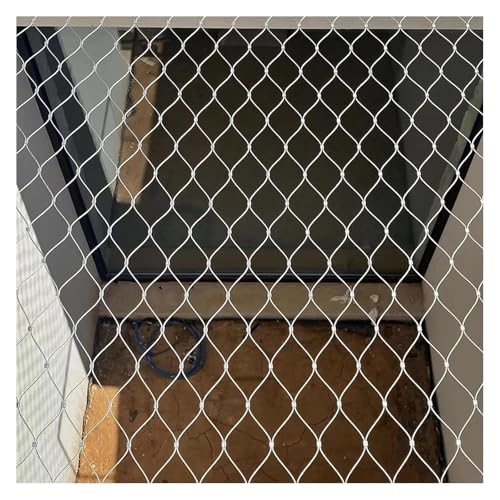 DTVEW 304 Edelstahl-Seilnetz, Flexibles Seil-Geländer-Netz, 4cm/1,5mm Tierische Barriere, Flexibel Schlagfestigkeit Sicherheitsnetz(0.6x30m) von DTVEW