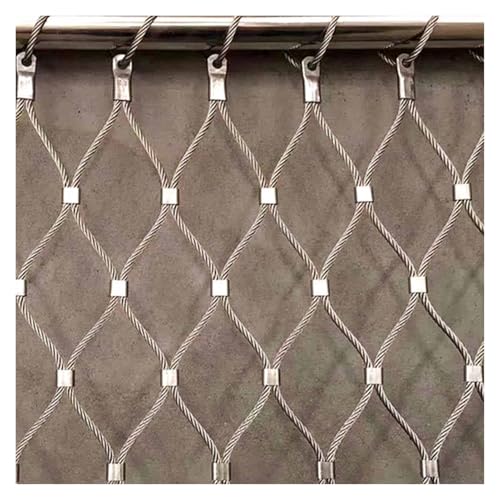 DTVEW 304 Edelstahl-Seilnetz, Flexibles Seil-Geländer-Netz, 5cm/2mm Sicherheitsnetz, Geflügelzuchtnetz, Sicherheitsnetze für Geländer(0.8x5m) von DTVEW