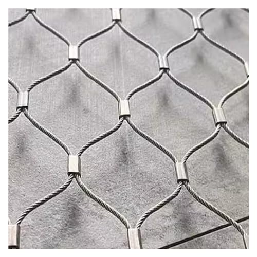DTVEW 304 Edelstahl-Seilnetz, Flexibles Seil-Geländer-Netz, 9cm/1,5mm Edelstahl-Metallgarten-Maschendrahtgeflecht, Sicherheitsnetz(4x5m) von DTVEW