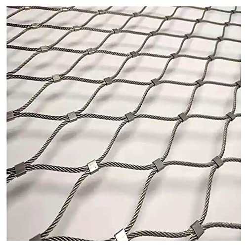 DTVEW 304 Edelstahl-Seilnetz, Multifunktionales Metallgeflecht, Maschendrahtzaun, Gartenzaun, Horizont Geflügelnetz Easy, Beweglicher Begrenzungszaun Ohne Strom(1x50m) von DTVEW